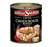 Délice Alsacien: Choucroute Royale au Riesling William Saurin 1898 - Recette Traditionnelle - 800g Authentique Plat Cuisiné de Qualité - Épicerie Salée - Le Lot De 3