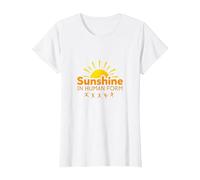 Délice certifié : Joie Joyeuse du Soleil pour Les optimistes T-Shirt, Femme, Blanc, XS