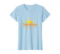 Délice certifié : Joie Joyeuse du Soleil pour Les optimistes T-Shirt, Femme, Bleu Céleste, S