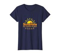 Délice certifié : Joie Joyeuse du Soleil pour Les optimistes T-Shirt, Femme, Bleu Marine, S