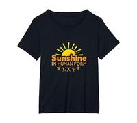 Délice certifié : Joie Joyeuse du Soleil pour Les optimistes T-Shirt, Femme Grandes Tailles, Noir, 1X