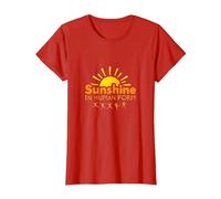 Délice certifié : Joie Joyeuse du Soleil pour Les optimistes T-Shirt, Femme, Rouge, S