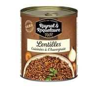 Délice d'Auvergne - Lentilles Cuisinées à l'Auvergnate 820g | Saveurs artisanales en conserve - Marque Raynal et Roquelaure - Le Lot De 4