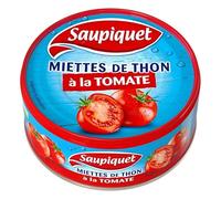 Délice de la Mer: Saupiquet Miettes de Thon à la Tomate - 160g Des fibres de thon tendres et savoureuses en sauce tomate Issue de la catégorie des Conserves - Le Lot De 4