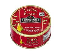 Délice Gourmet: Thon Blanc Premium en Huile d'Olive - 110g - Connétable Authentique Saveur Méditerranéenne. Poisson de Qualité - Épicerie Fine - Le Lot De 4