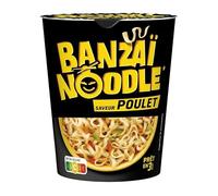 Délice Japonais: Banzai Noodle Poulet Sachet 67g - Prêt en 3 Minutes! Plats Cuisinés Micro-ondable - Saveurs Authentiques - Le Lot De 4