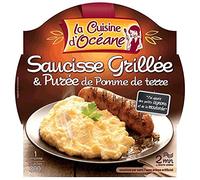 Délice Maison de LA CUISINE D'OCEANE: Saucisse Grillée et Purée Maison - 300g - Plats préparés authentiques - Conserves Gourmet - Le Lot De 3