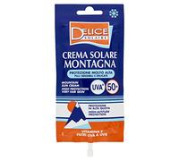 Delice Solaire 8004120909191 Crème solaire Montagne Protection Très élevée SPF50+, sachet Mini Size 50 ml, sans parfum, Dermatologiquement testé