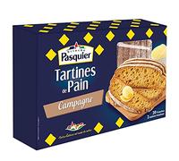 Délices de la boulangerie française - Tartines de pain campagne Pasquier 180g - Idéal pour un petit déjeuner croustillant! - Le Lot De 4