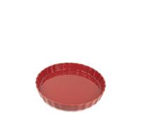 Délices Moule à tarte festonné rouge cerise 30 cm