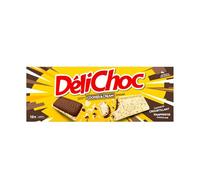 DELICHOC - Biscuit Cookie & Cream Gourmand, Texture Croustillante et Saveur Intense (Boîte 150g) - lot de 4 - Vendu par Lot