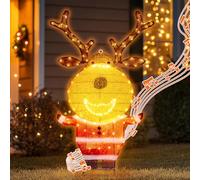 DELICHTER Décoration lumineuse en forme de renne pour l'extérieur