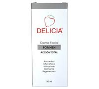 Delicia Crème visage pour hommes, action totale anti-âge, après-rasage hydratante et apaisante, 50 ml
