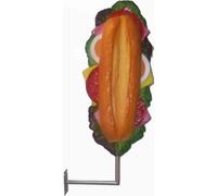 Délicieuse baguette avec support mural 130cm de haut Figurine décorative/publicitaire - GFK - surdimensionnée XXL - pour l'extérieur