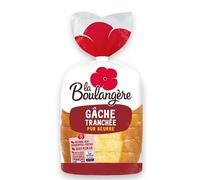 Délicieuse gâche tranchée pur beurre de La Boulangerie - 400g - Savoureux petit-déjeuner sucré - Brioches au beurre fondantes - Le Lot De 4