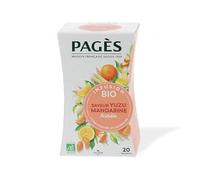 Délicieuse Infusion Bio Yuzu Mandarine - Boîte de 20 Sachets - 30g - Douceur Exotique et Naturelle - Marque PAGES - Le Lot De 3