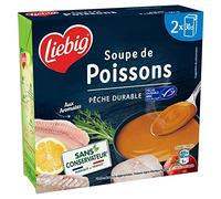 Délicieuse Soupe de Poissons MSC Liebig en Duo - Lot de 2x30cl - Saveur Océan & Bienfait Marin - Epicerie Salée - Soupes et Croûtons - Le Lot De 3