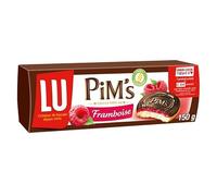 Délicieuses Biscuits LU Pim's Fondants à la Framboise - 150g - Idéal pour les Amateurs de Fruits - Douceurs Fruitées et Savoureuses - Le Lot De 4