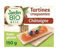 Délicieuses Tartines Bio à la Châtaigne Sans Gluten - Jardin Bio Étic 150g Pépite croustillante de bien-être naturel, riche en saveurs authentiques - Le Lot De 4