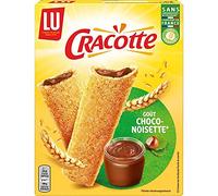 Délicieux goûter LU Craquinette Choco-Noisette - 6x36g - Idéal pour le petit déjeuner - Biscottes croustillantes aux notes de chocolat et noisette - Le Lot De 4