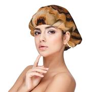 Délicieux pains à la cannelle,Bonnet de nuit en satin pour adulte - Bonnet de nuit élastique pour femme, couvre-cheveux de nuit
