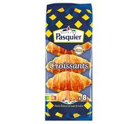 Délicieux Paquet de 8 Croissants au Levain - 320g - Signés par Brioche Pasquier - Idéal pour le Petit Déjeuner - Saveurs Authentiques de Viennoiseries - Le Lot De 4