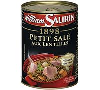 Délicieux Plat Cuisiné 1898 William Saurin - Petit Salé aux Lentilles | Recette Authentique | Sans Conservateurs | 420g - Le Lot De 3