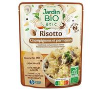 Délicieux Risotto Champignons et Parmesan Bio Jardin Bio Étic - 220g | Saveur Italienne Authentique | Bio et Gourmand | Idéal pour une Alimentation Équilibrée - Le Lot De 3