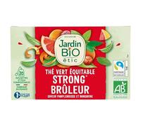 Délicieux Thé Vert Brûleur Bio de Jardin Bio Étic - 20 Sachets, 30g - Boost Minceur Naturel & Bio - Épicerie Diététique & Gourmande - Le Lot De 3