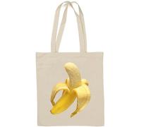 Delicious Banana Sac fourre-tout en coton naturel Motif peau Blanc