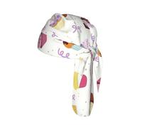 Delicious Cupcakes Print Skull Cap Quick Dry Bike Headwrap Léger Respirant Taille Unique Adulte Bonnet Moderne
