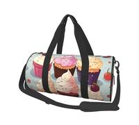 Delicious Cupcakes Sac de sport pour femme et homme Article personnel Sac de voyage en toile Sac de week-end Sac de sport léger Sac de sport Sac de sport Sac à main Sac à main Noir Taille unique, Noir