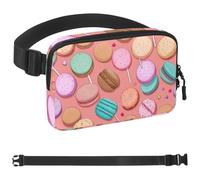 Delicious Desserts-804 Sac banane de style unisexe : sac banane tendance, sac à bandoulière sport fin à la mode pour jogging, randonnée, randonneur, femme, homme, Multicolore 07, 1.5x9.0x5.9in