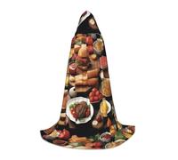 Delicious Feast Cape à capuche L pour adolescents - Longue cape pour cosplay, bal masqué, scène, Comic-Con, carnaval, jeu de rôle