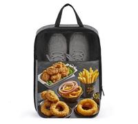 Delicious Food Sac à chaussures de voyage résistant à l'eau avec fermeture éclair Sac à poussière, gris, taille unique, moderne, gris, Taille unique, Moderne