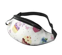 Delicious Sac banane léger avec imprimé cupcakes pour randonnée, cyclisme, course à pied et activités de plein air