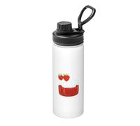 Delicious Strawberry Jam Bouteille d'eau isotherme en acier inoxydable avec couvercle pour adultes Idéal pour un usage quotidien et les activités de plein air 532 ml