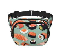 Delicious Sushi Sac banane pour homme et femme avec sangle réglable pour voyage, randonnée, cyclisme