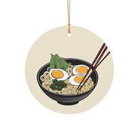 (Delicious Sweet Ramen) - Ornements de Noël en aluminium imprimés - 1 pièce - Ornements de Noël ronds pour roman - 10 cm