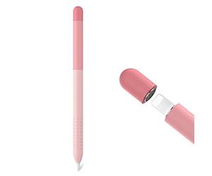 Delidigi Coque Apple Pencil 1ère Génération, Dégradé de Couleur Silicone Case Cover Protection Coque Accessoires pour poignée Compatible avec Apple Pencil 1ère Génération(Rose)