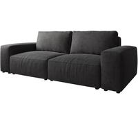 DeLife Big canapé Lanzo Microfibre Noir 230x95 cm