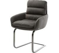 Chaise-à-Bascule Abelia-Flex mit Armlehnen Pied Cantilever Plat grafiete microvelours Anthracite Vintage