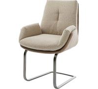 DeLife Chaise-à-Bascule Clea-Flex Pied Cantilever Plat grafiete microvelours Couleur Boue