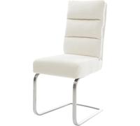 DeLife Chaise-à-Bascule Pela-Flex Pied Cantilever Plat Acier Inoxydable bouclé Doux Beige Resorts ensachés