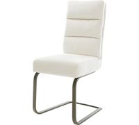 DeLife Chaise-à-Bascule Pela-Flex Pied Cantilever Plat Aspect Titane bouclé Doux Beige Resorts ensachés