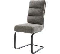 DeLife Chaise-à-Bascule Pela-Flex Pied Cantilever Plat Noir bouclé Doux Couleur Boue Resorts ensachés