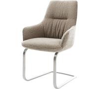 DeLife Chaise-à-Bascule Zelia-Flex avec accoudoirs Pied Cantilever Plat Acier Inoxydable bou oue Ressorts ensachés