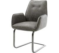 Cantilever Zoa-Flex microvelours gris antique pied cantilever plat grafiete ressorts ensachés