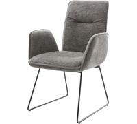 DeLife Chaise-rembourrée Vinja-Flex Pied trapèze Noir bouclé Doux Couleur Boue