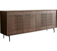DeLife Commode Manjula Manguier Braun 170 cm 4 Portes Pied équerre métal Noir Buffet